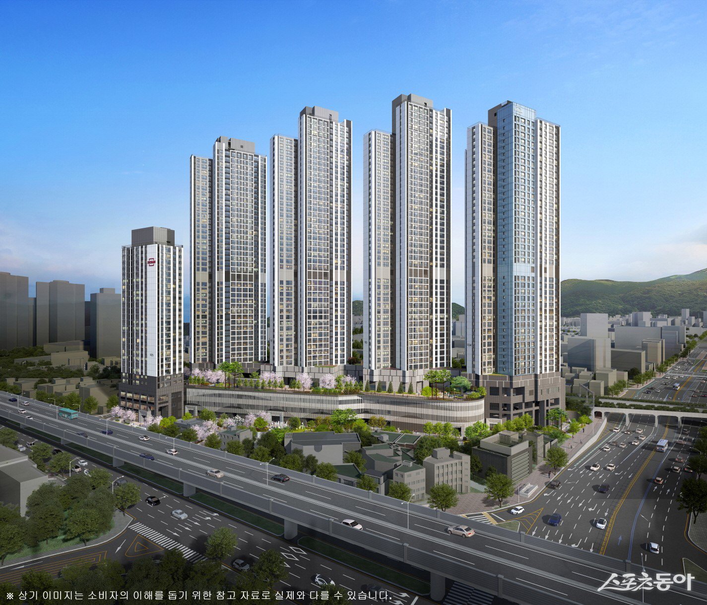 태영건설이 부산에서 ‘서면 어반센트 데시앙’을 9월 분양한다. 서면 어반센트 데시앙 투시도. 사진제공 |태영건설