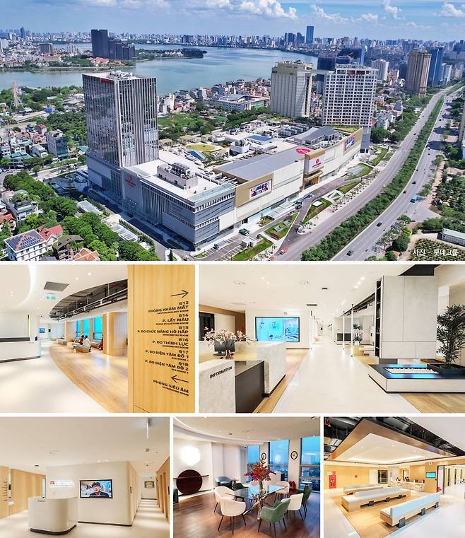 롯데몰 웨스트레이크 하노이 오피스 빌딩에 위치한 ‘H+ 인터내셔널메디컬센터 헬스케어&폴리클리닉’. 사진제공｜H+양지병원