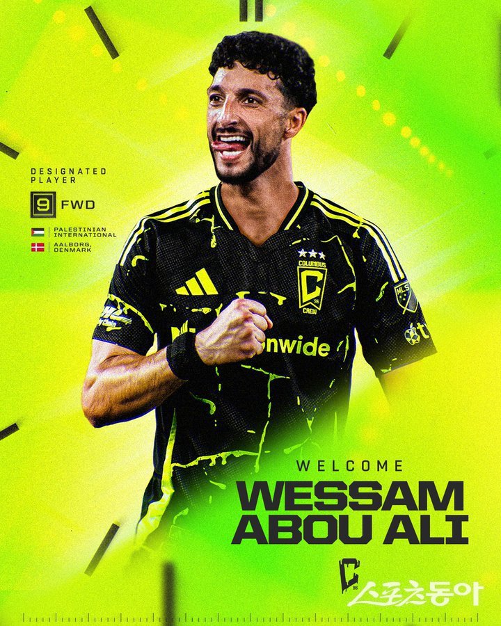 팔레스타인 공격수 웨삼 아부 알리가 콜럼버스에 입단하면서 구단은 예외적으로 팔레스타인 국기를 경기장에 게양할 수 있도록 허용했다. 사진출처｜콜럼버스 크루 X