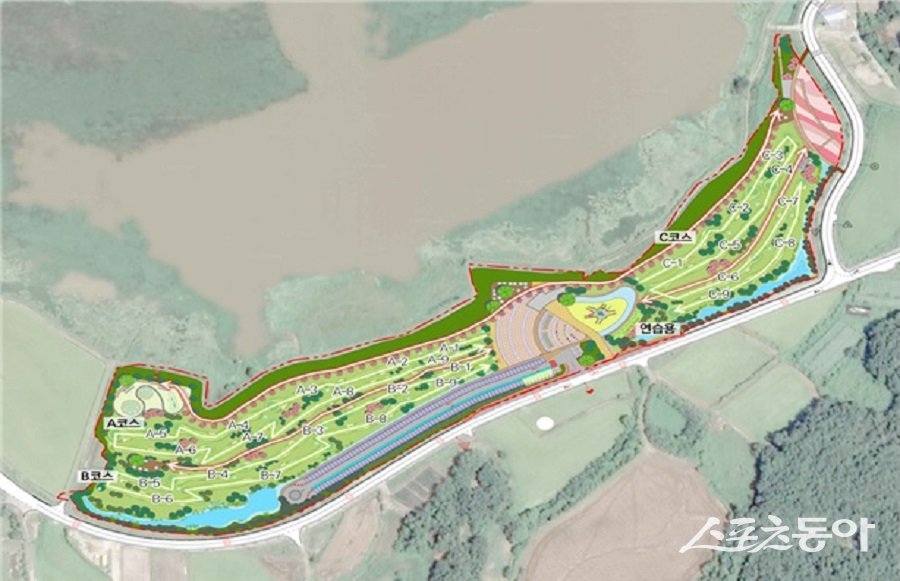 강원특별자치도(도지사 김진태)는 철원군 동송읍 오덕리 일원 학저수지 체육시설 촉진지구 5만 6,886㎡(약 1만 7,208평)의 농업진흥지역을 8월 22일 해제·고시한다(학저수지 파크골프장 계획도). 사진제공｜강원도