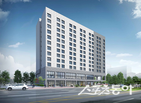 국내 최초로 수익을 청년 창업에 재투자하는 ‘경기도형 창업특화주택’이 내년 수원에서 문을 연다(조감도). 사진제공|경기주택도시공사