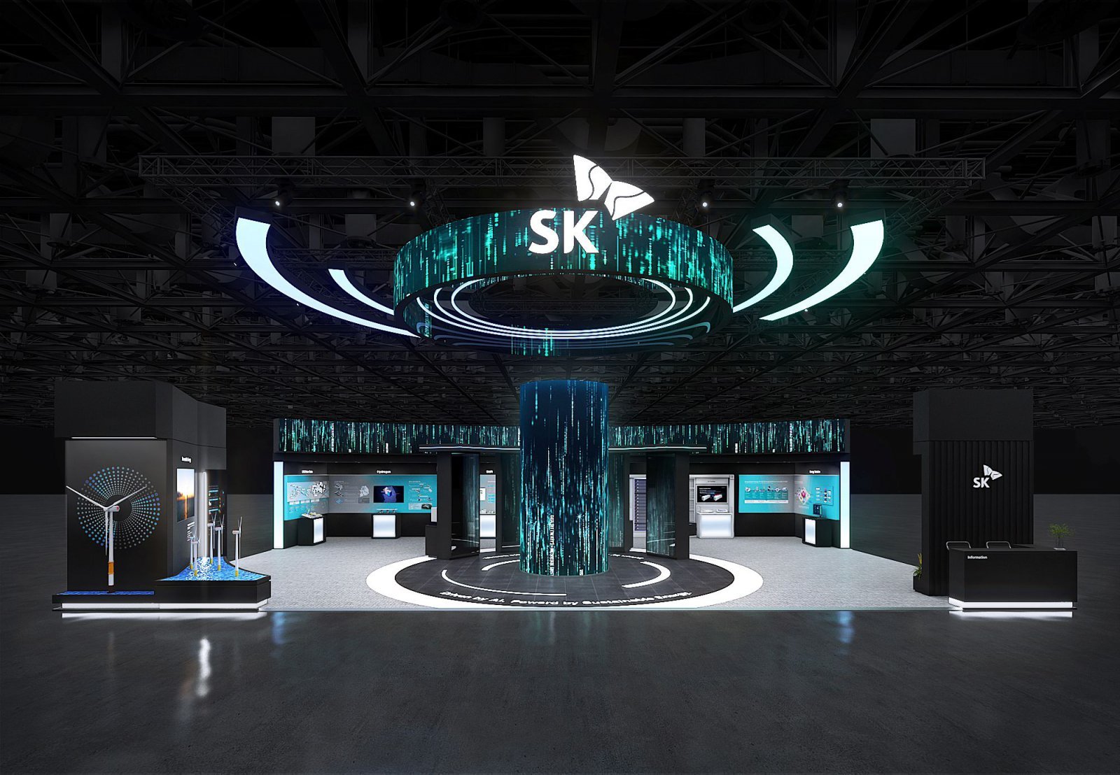 27~29일 부산 해운대구 벡스코(BEXCO)에서 열리는 2025 기후산업국제박람회(WCE) SK 전시관 조감도. 사진제공 ｜SK