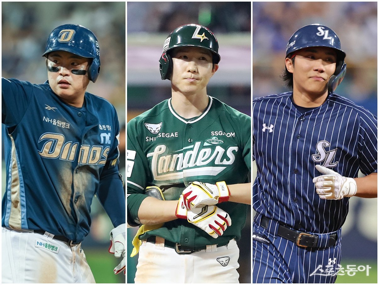 NC 권희동, SSG 박성한, 삼성 이재현이 올 시즌 더욱 짙어진 투고타저 현상 속에서도 특유의 선구안과 끈질긴 승부 근성을 보이며 자신의 가치를 높이고 있다. 사진제공|NC 다이노스·SSG 랜더스·삼성 라이온즈