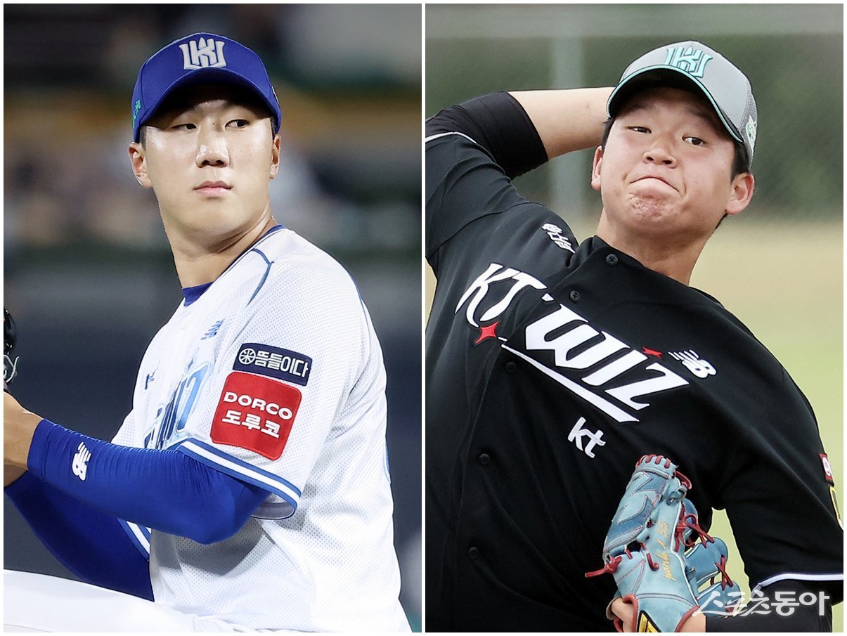 KT가 신인 투수들의 기량 확인에 나섰다. 1라운드 신인 김동현에 이어 2라운드에 지명된 박건우가 차례로 콜업돼 눈도장을 찍겠다는 각오다. 사진제공｜KT 위즈