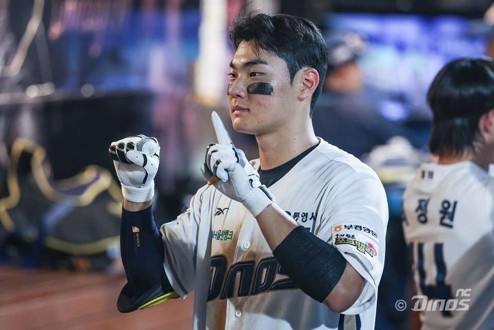 NC 김주원은 후반기 뜨거운 타격감을 자랑하며 공격의 선봉장 역할을 하고 있다. 사진제공|NC 다이노스