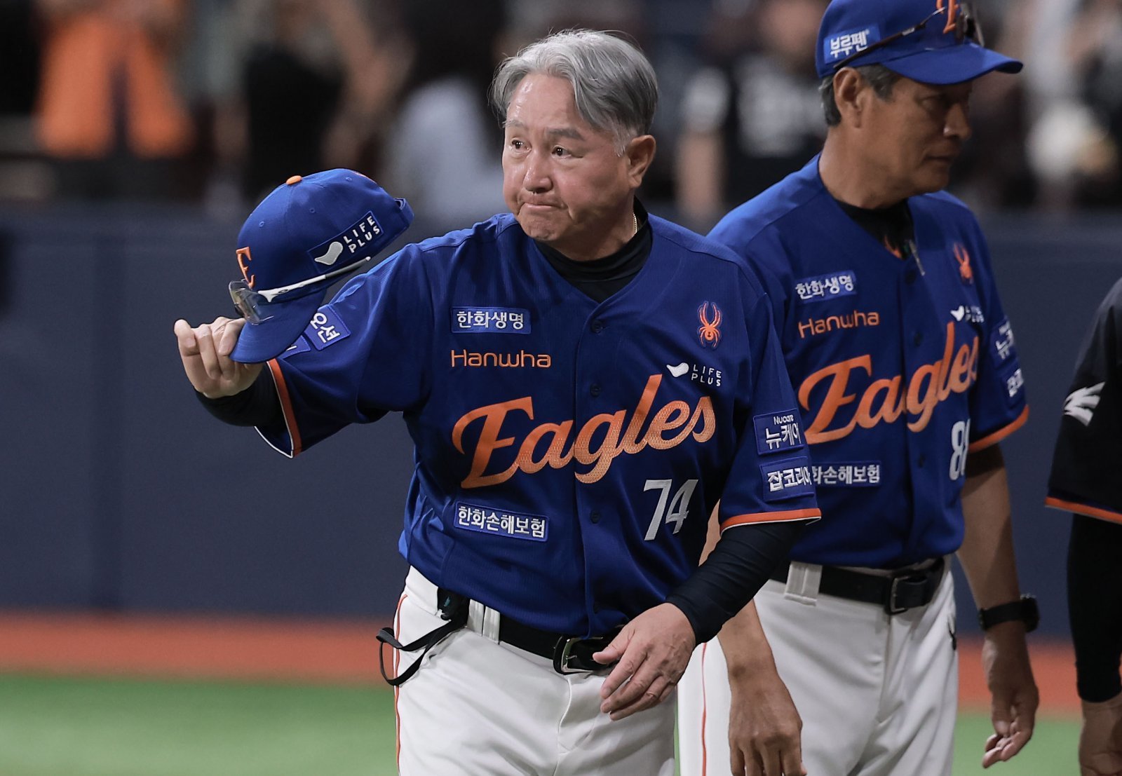 한화 김경문 감독(왼쪽). 고척|뉴시스