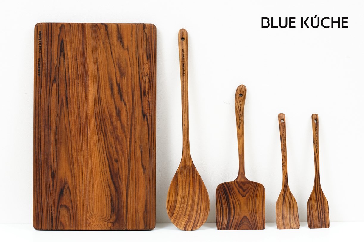 블루쿠샤의 첫 상품인 ‘지브라티크 조리도구 세트’. 사진제공｜롯데홈쇼핑 