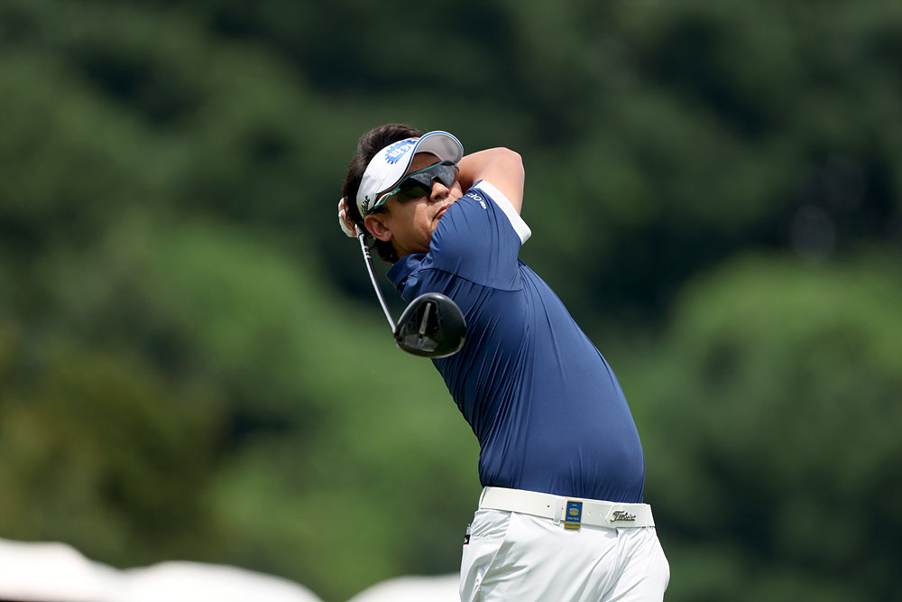 동아회원권그룹 오픈 최종 라운드 1번 홀에서 티샷을 하고 있는 박상현. 사진제공 | KPGA