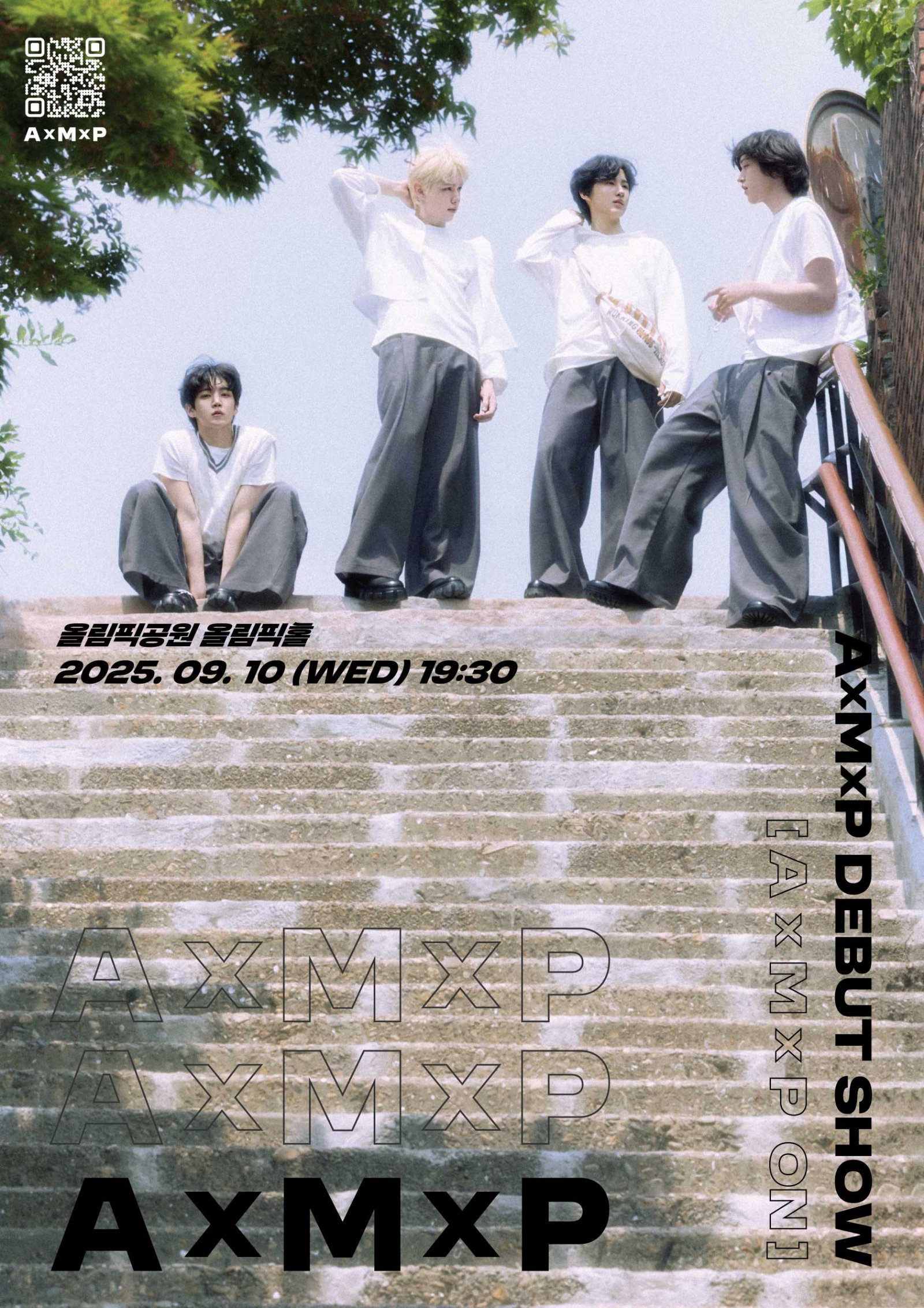 FNC엔터테인먼트가 10년 만에 선보이는 신인 밴드 AxMxP가 다음달 10일 정규 1집과 함께 서울 올림픽홀에서 데뷔 쇼 ‘AxMxP ON’을 개최하며, 콘서트급 스케일로 준비된 신인의 등장을 알린다. 사진제공|FNC엔터테인먼트