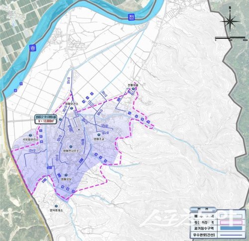 영덕군 영해 하수도정비 중점관리지역 위치도. 사진제공 ㅣ 영덕군