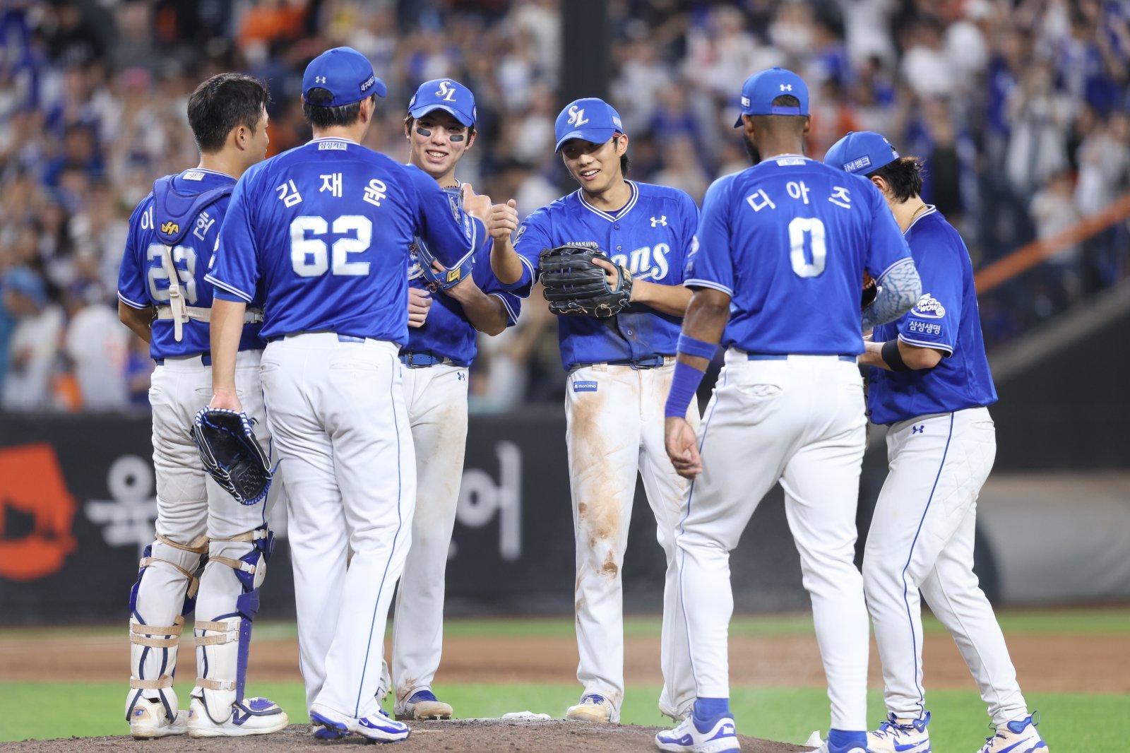 삼성은 지난달 15일부터 승률 1위를 기록하며 8월을 마무리했다. 박진만 감독의 미팅 이후 선수단은 각성하며 분위기를 끌어올렸다. 사진제공|삼성 라이온즈