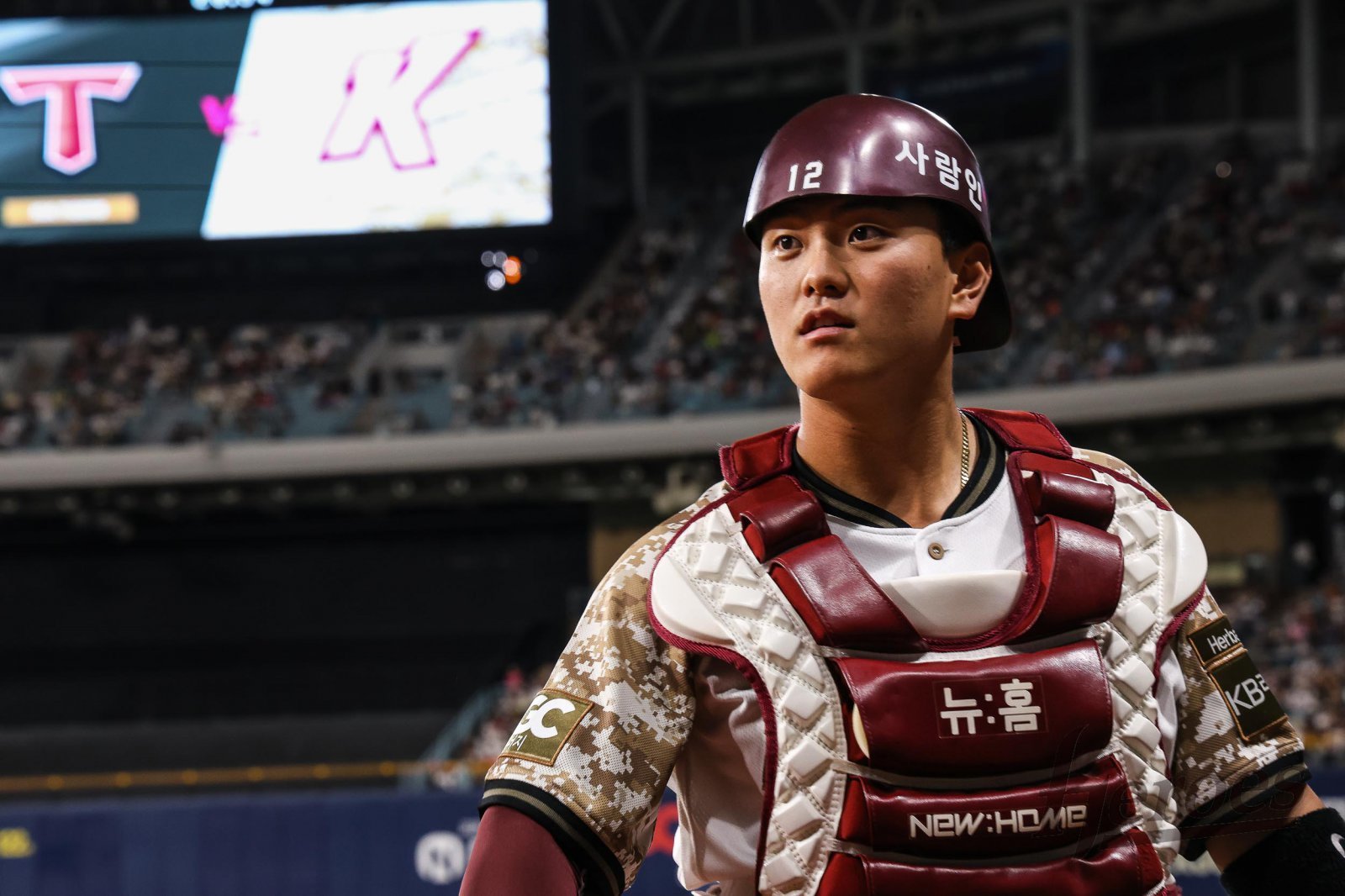 키움 김건희는 20대 포수들이 뽑은 리그 최고의 20대 포수 3위다. 그는 본격적으로 포수를 시작한 지 1년 만에 가파른 성장세를 보이고 있다. 사진제공|키움 히어로즈