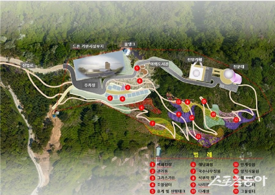 인천광역시가 지방소멸 위기 극복을 위해 추진 중인 ‘지방소멸대응기금 투자사업’이 올해 하반기 준공과 운영을 앞두고 본격적인 성과를 내고 있다(자월도 천문공원 사업계획도). 사진제공|인천시