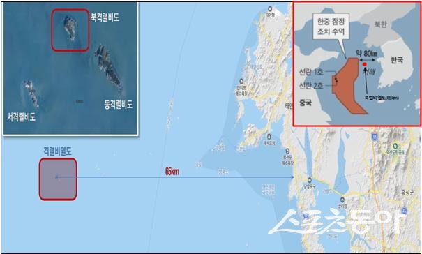 충남도가 중국 어선 불법조업 대응을 위해 추진해 온 격렬비열도 국가항만 건설 사업이 7년 만에 결실을 맺었다(격렬비열도 사업 위치도). 사진제공|충남도