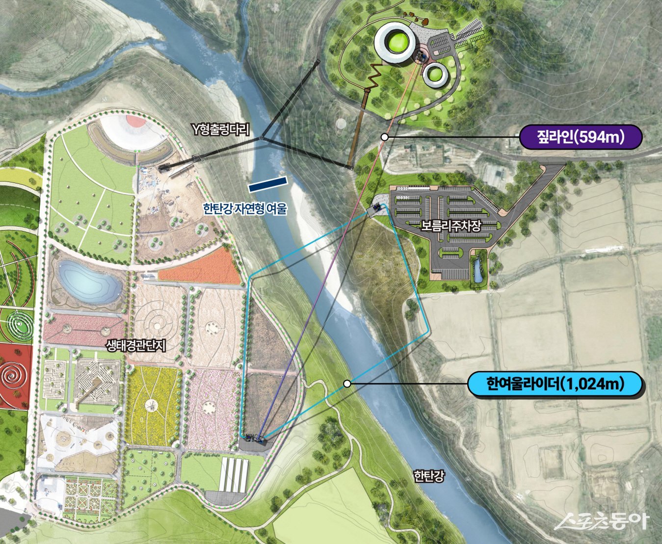 포천시, 특수상황지역 개발사업 공모 선정…국비 102억 확보(짚라이더 조성계획도) 사진제공ㅣ포천시