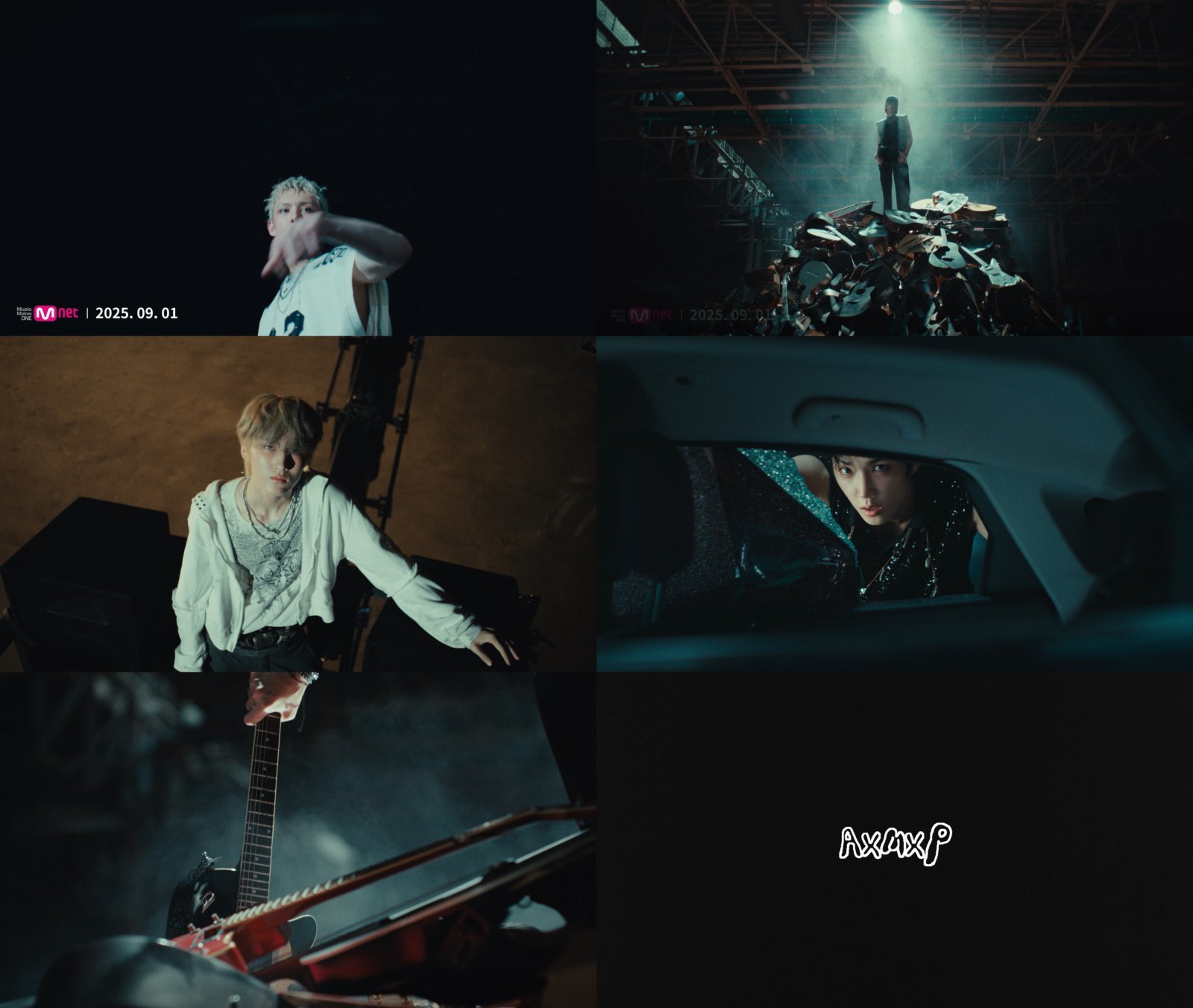 신인 보이 밴드 AxMxP가 정규 1집 ‘AxMxP’의 타이틀곡 ‘I Did It’ 뮤직비디오 티저를 공개했다. FNC엔터테인먼트가 10년 만에 선보이는 4인조 밴드로, 오는 10일 앨범 발매와 함께 데뷔 쇼를 열고 본격적인 활동에 나선다. 사진제공| FNC엔터테인먼트