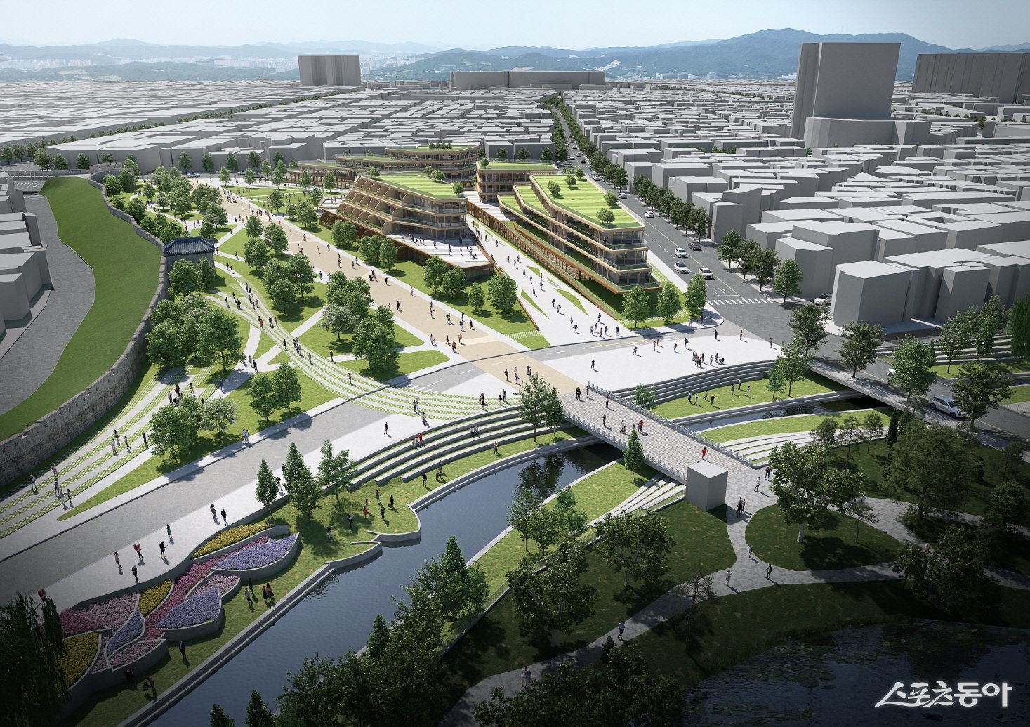 수원시는 ‘수원 영화 도시재생 혁신지구’가 국토교통부 주관 ‘2025년 상반기 도시재생 혁신지구 국가시범지구 공모’에 선정됐다(수원 영화 문화관광지구 조감도). 사진제공|수원시