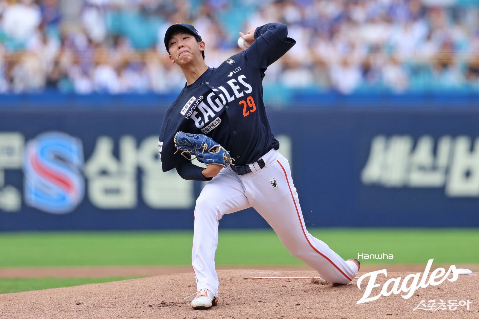 한화 황준서가 7일 대구 삼성전에서 3이닝 2실점을 기록했다. 역투하는 황준서. 사진제공|한화 이글스