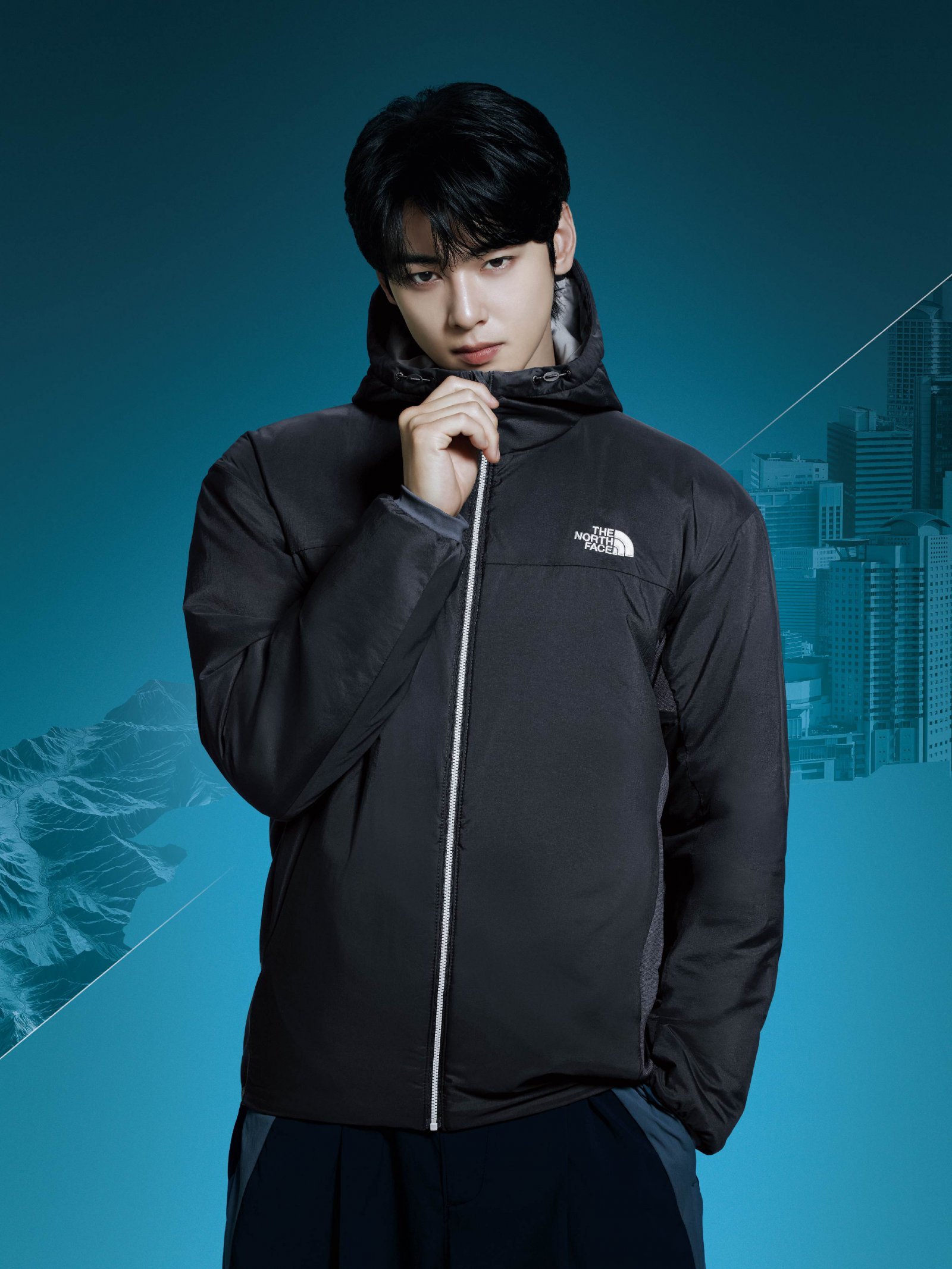 ‘부베 후디 재킷’을 착장한 노스페이스 홍보대사 차은우
