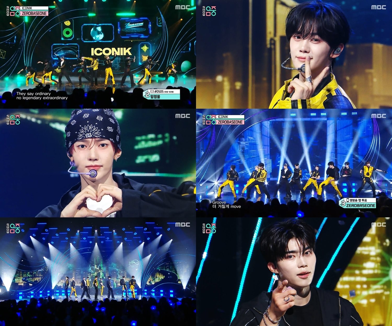 제로베이스원이 정규 1집 ‘네버 세이 네버’로 음악방송 5관왕을 달성하고, K팝 최초로 데뷔부터 6연속 밀리언셀러에 오르며 국내외 차트에서 글로벌 저력을 입증했다. 사진제공 | MBC ‘쇼! 음악중심’ 방송 화면 캡처