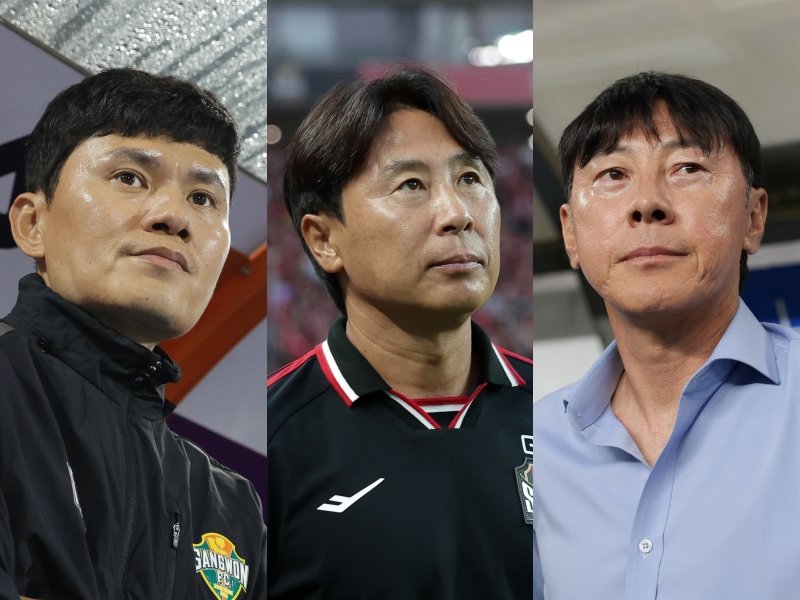 강원과 서울은 16일 각각 상하이 선화, 마치다 젤비아와 경기로 ACLE 일정을 시작한다. 울산은 17일 청두 룽청을 홈으로 불러들인다. 강원 정경호 감독, 서울 김기동 감독, 울산 신태용 감독(왼쪽부터). 사진제공|한국프로축구연맹