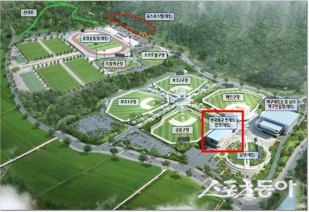 한국야구명예의전당 위치도. (사진제공=부산시)