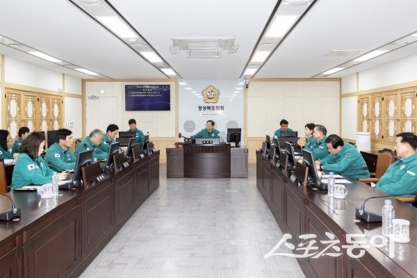 경상북도의회 산불대책특별위원회가 진행되고 있다. 사진제공 ㅣ 경북도의회