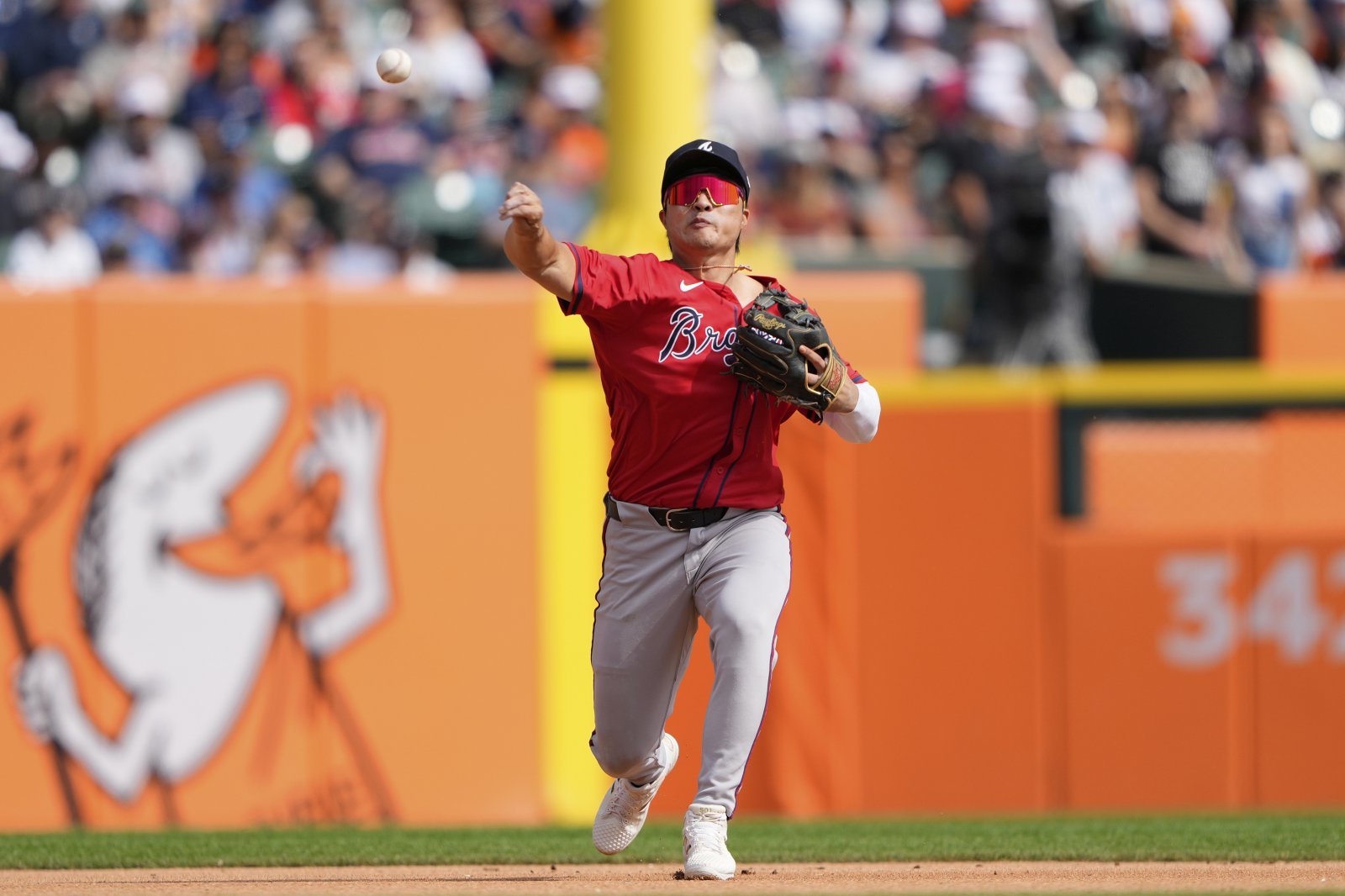 애틀랜타 김하성은 21일(한국시간) 코메리카파크에서 열린 ‘2025 MLB’ 디트로이트전에서 6번타자 유격수로 선발출전해 4타수 1안타 1득점을 기록했다. 그는 9회초 역전승의 발판을 만들며 7연승에 힘을 보탰다. 디트로이트(미 미시간주)｜AP뉴시스