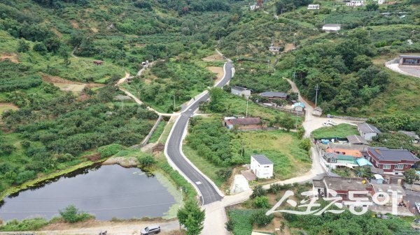 청도군 화양읍 신봉~교촌 도로 확·포장공사가 성공적으로 준공됐다. 사진제공 ㅣ 청도군