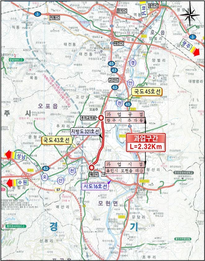 위치도(매산~일산) 사진제공ㅣ경기도북부청