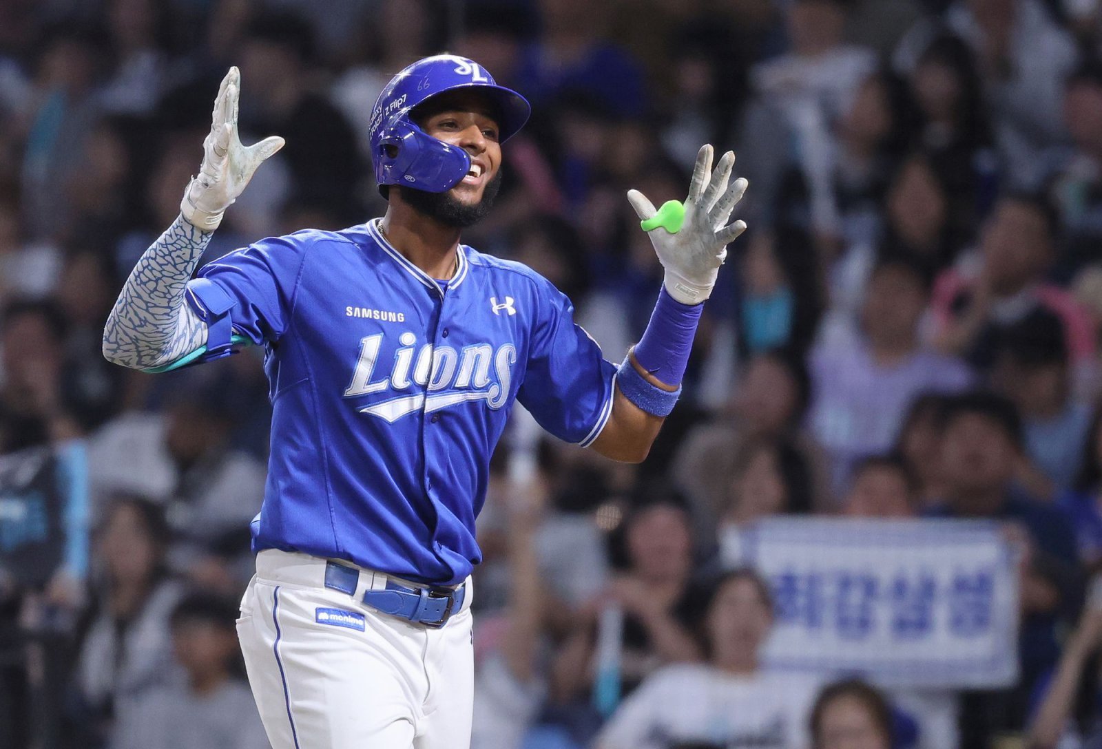 삼성 르윈 디아즈는 사실상 홈런, 타점, 장타율 부문 타이틀을 확정했다. 그의 MVP 수상을 위한 포인트는 KBO리그에 한 차례도 없었던 50홈런-150타점의 동시 달성이라는 분석이다. 사진제공|삼성 라이온즈