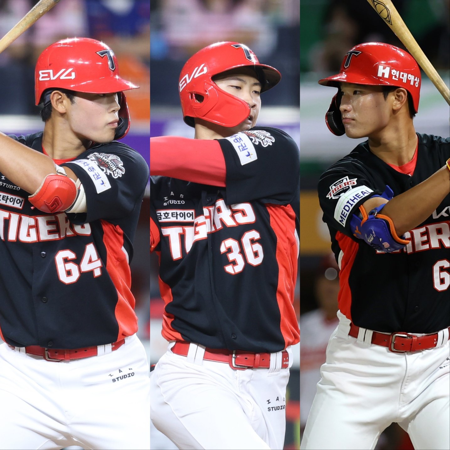 KIA는 남은 시즌 어린 외야수인 정해원, 박재현, 박헌(왼쪽부터)에게 기회를 주며 그들의 성장을 이끌어내려 한다. 사진제공|KIA 타이거즈