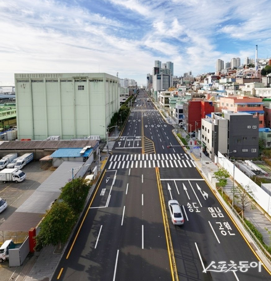 부산 서구 충무대로, 23년 만에 전 구간 확장 완료. (사진제공=부산서구)