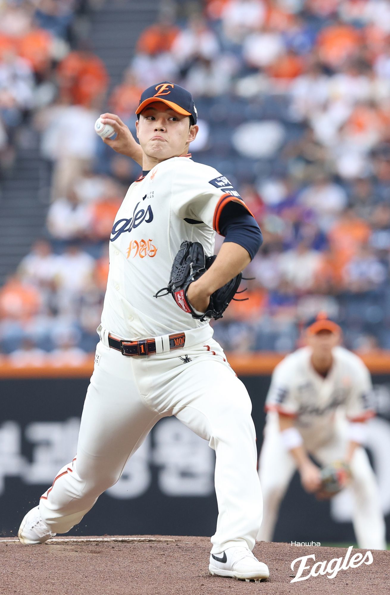 한화 문동주가 27일 대전한화생명볼파크에서 열린 LG전에 선발등판해 역투하고 있다. 사진제공｜한화 이글스