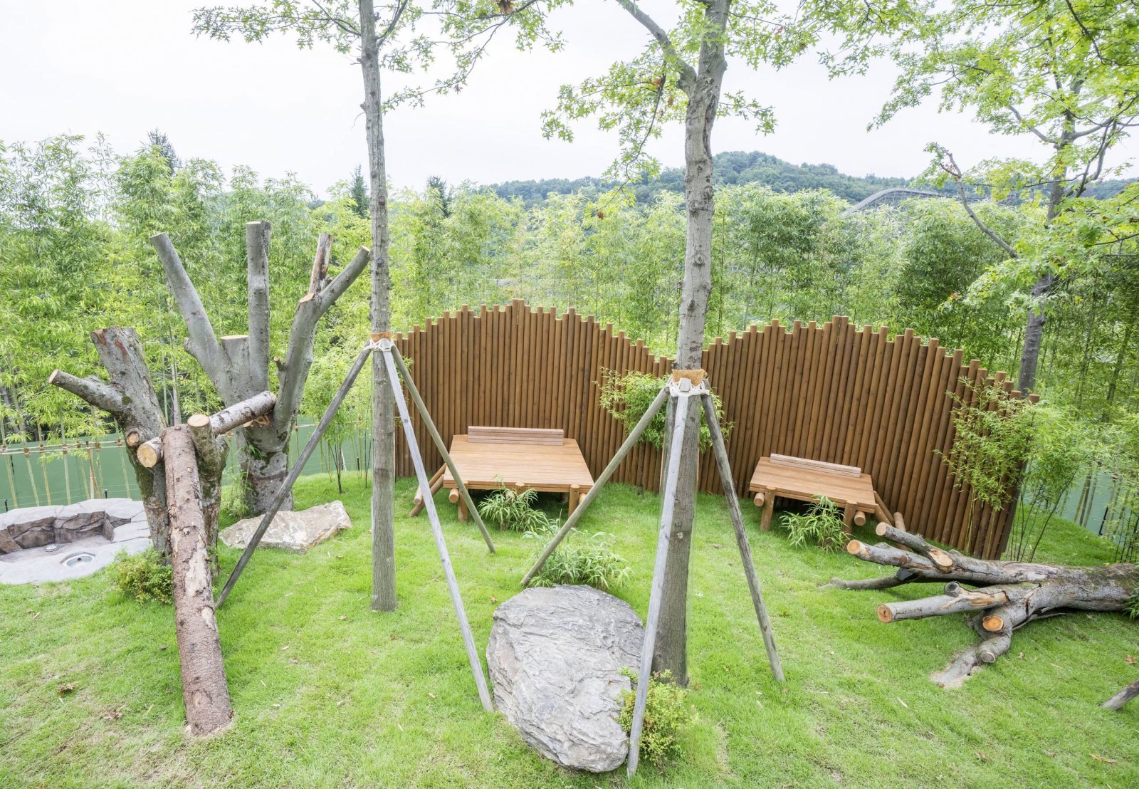 판다 세컨하우스 야외 방사장 전경