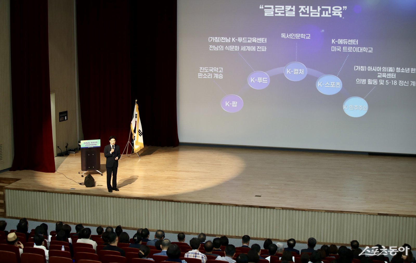 30일 나주 한국에너지공과대학교 강당에서 열린 ‘2025 민관산학 교육협력위원회 소통한마당’. 사진제공=전남도교육청
