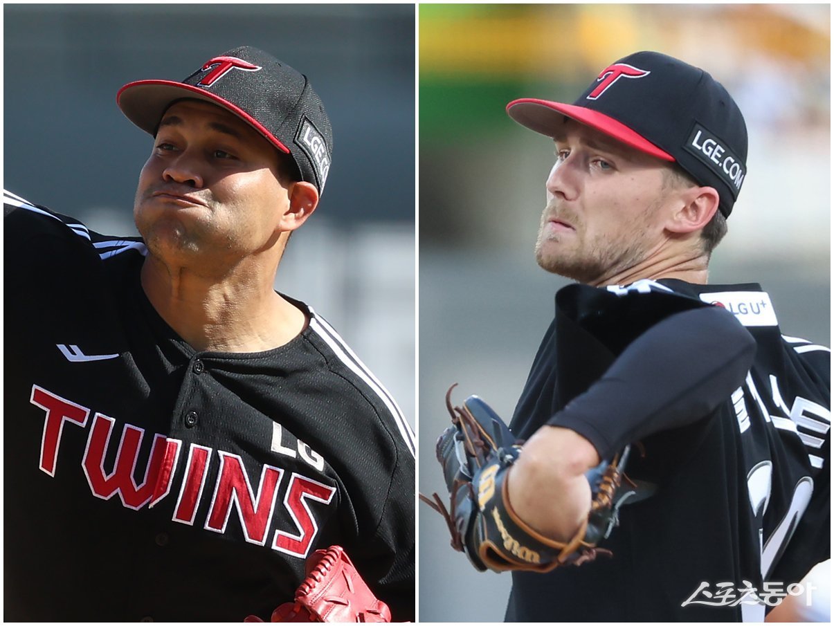 외국인 선수를 보는 LG의 안목이 통했다. 올 시즌 전후로 영입한 요니 치리노스, 앤더스 톨허스트는 정규시즌 우승의 기폭제가 됐다. 사진제공｜LG 트윈스
