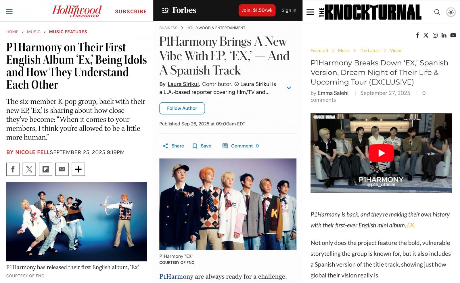 피원하모니의 첫 영어 앨범 ‘EX’가 더 할리우드 리포터, 포브스 등 미국 주요 매체의 호평을 받으며 글로벌 영향력을 입증했다. 사진제공 | FNC 엔터테인먼트