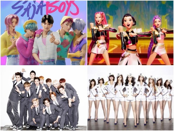 사자보이즈·헌트릭스·엑소·소녀시대, 사진제공|넷플릭스·SM엔터테인먼트