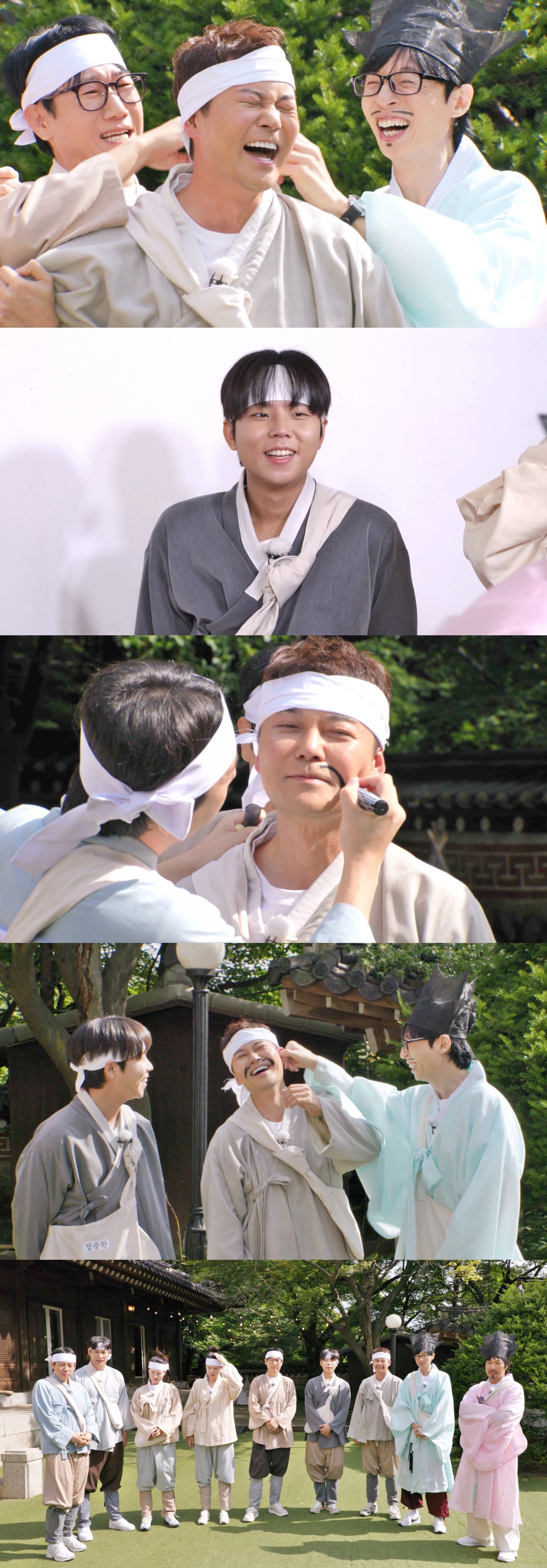 추석 특집으로 꾸며진 SBS ‘런닝맨’에 전현무와 정승환이 특별 게스트로 합류, 유재석, 하하의 대감 차림과 멤버들의 노비 캐릭터가 어우러진 ‘대감님의 농작물’ 레이스가 유쾌한 웃음을 예고한다. 특히 12년 만에 ‘런닝맨’에 재출연한 전현무가 자신만의 예능 캐릭터를 총동원하며 활약을 펼친다. 사진제공|SBS