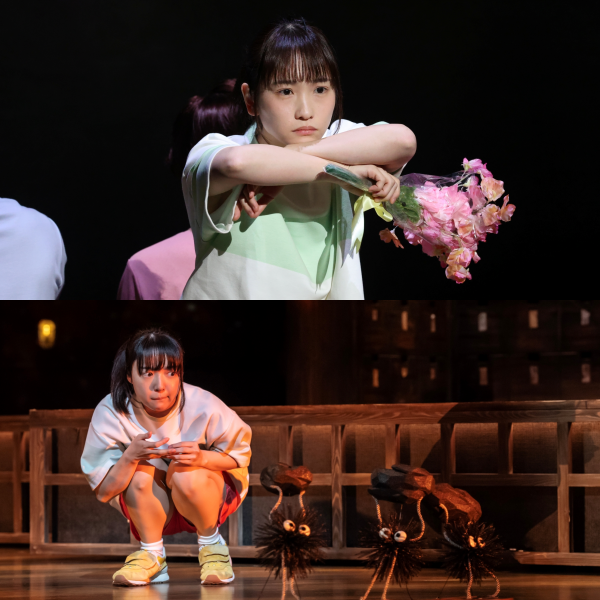 주인공 치히로 역에 더블 캐스팅 된 카와에이 리나(위)와 카미시라이시 모네. 사진ㅣToho Theatre Department, Johan Person