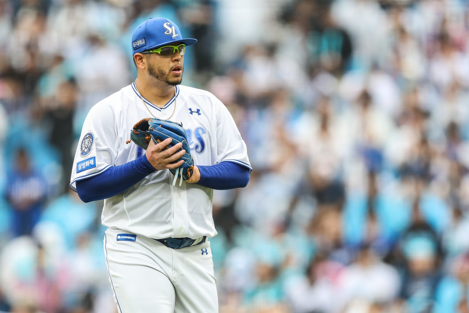 삼성 후라도는 6일 대구 NC와 2025 PS WC 1차전에서 선발등판해 6.2이닝 4실점을 기록했다. 팀은 후라도의 예상 외 부진으로 패배 위기에 놓였다. 사진제공|삼성 라이온즈