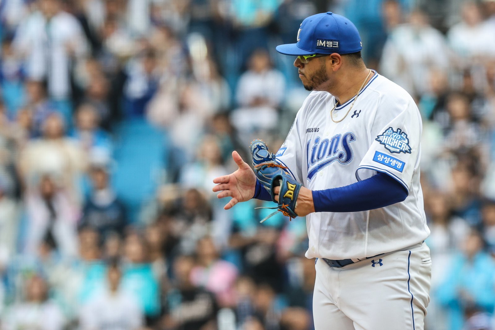 삼성 후라도는 6일 대구 NC와 2025 PS WC 1차전에서 선발등판해 6.2이닝 4실점을 기록했다. 팀은 후라도의 예상 외 부진으로 패배 위기에 놓였다. 사진제공|삼성 라이온즈