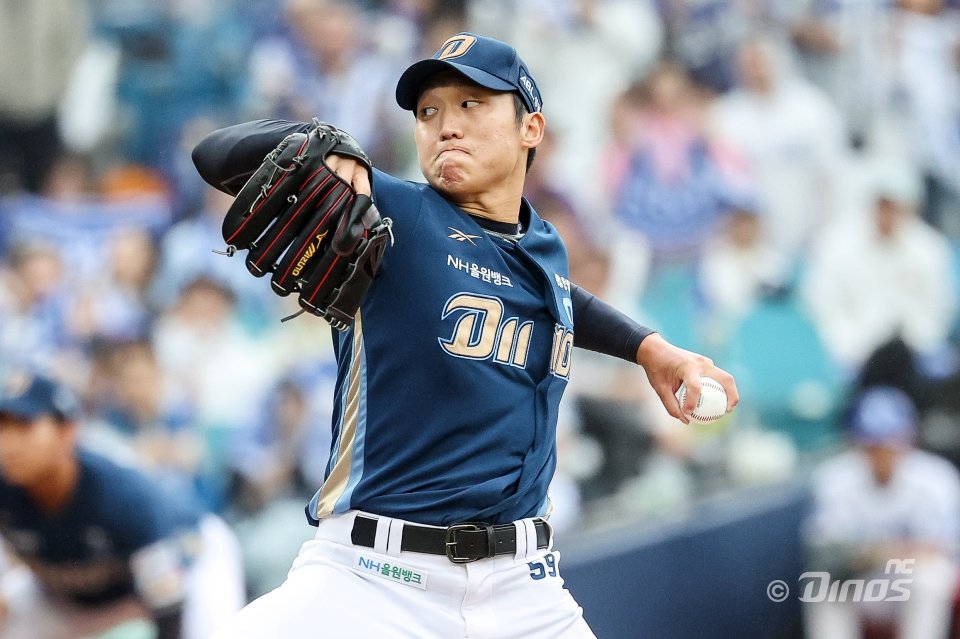 NC 구창모는 6일 대구 삼성과 2025 PS WC 1차전에서 선발등판해 6이닝 1실점을 기록했다. 팀은 구창모의 활약에 힘입어 WC를 2차전으로 끌고갔다. 사진제공|NC 다이노스