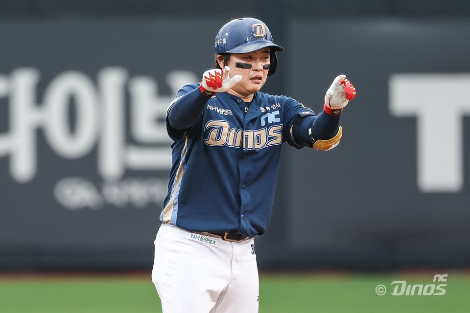 NC는 7일 대구 삼성과 2025 PS WC 2차전을 대비해 권희동을 예비 포수로 준비할 예정이다. 사진제공|NC 다이노스