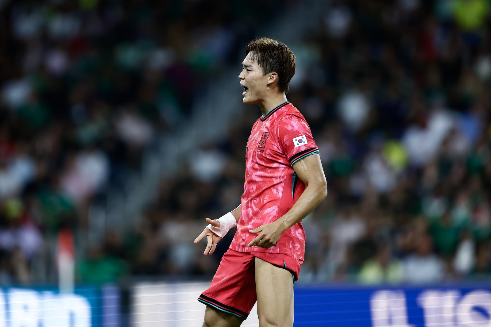 축구대표팀 공격수 오현규는 “브라질전을 통해 많이 배웠다. 오히려 그런 강팀과 상대할 때 더 희열을 느낀다”며 14일 파라과이전 필승을 다짐했다. 사진제공|대한축구협회