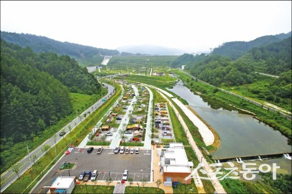 산내들오토캠핑장 전경. 사진제공ㅣ김천시