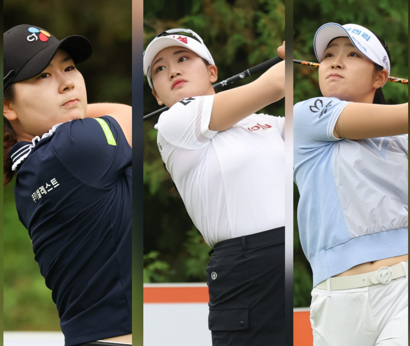 치열한 상금왕 경쟁을 벌이고 있는 홍정민과 노승희, 유현조(왼쪽부터). 사진제공 | KLPGA