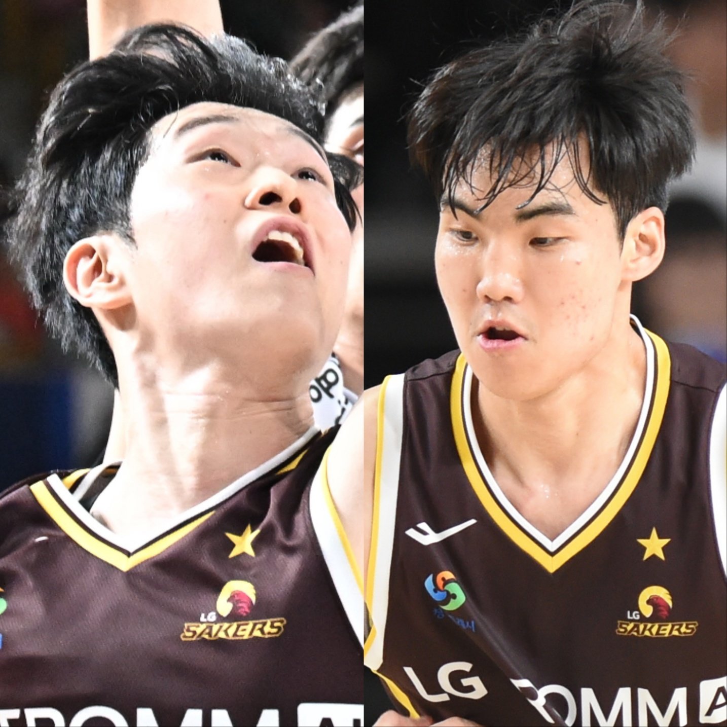 LG 한상혁(사진 왼쪽), 최형찬(사진 오른쪽)은 각각 양준석, 유기상의 뒤를 받쳐줘야 할 백업 멤버로 평가받고 있다. 사진제공|KBL