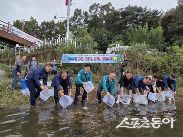 경상북도가 내수면 생태계 조성과 어업인 소득 증대를 위해 붕어, 동자개, 미꾸리 어린고기 총 187만 마리를 방류한다. 사진제공 ㅣ 경북도